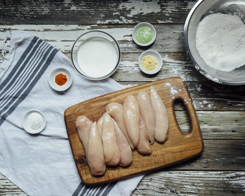 1 (1LB) Free Range Chicken Tenders Large Strips -258