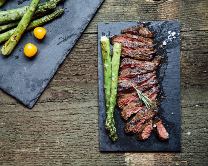 2 (8oz) Outside Skirt Steak Defatted California Grass Fed-269